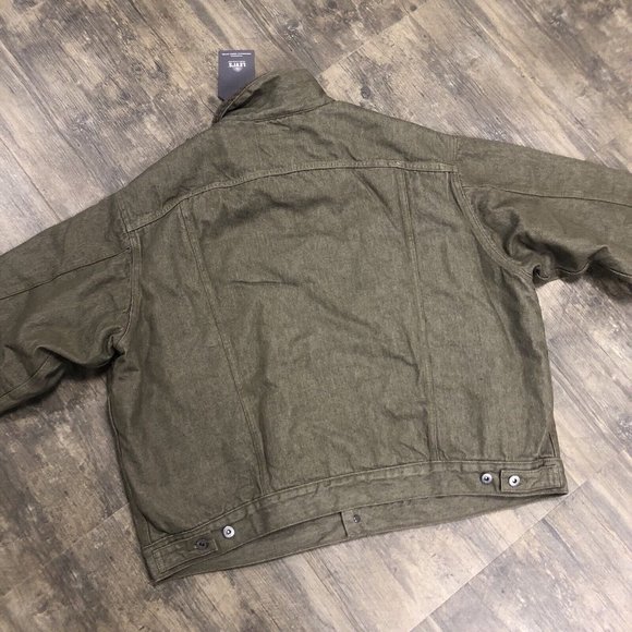 Levis Made & Crafted Men Oversized Type II Sherpa Trucker Jacket Moss Rock XL - Picture 11 of 11